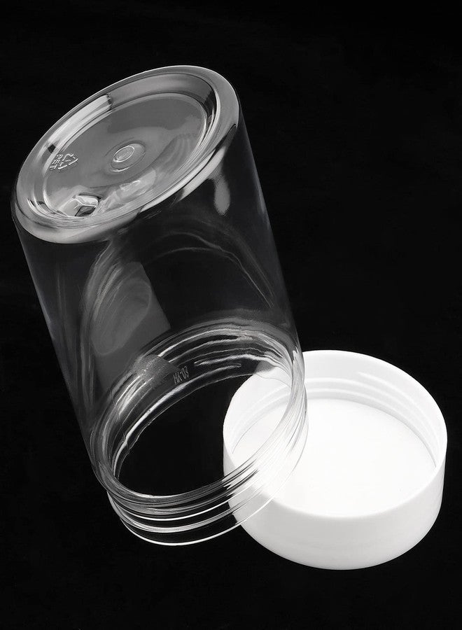 MOUYAT 30 Pack 8 Oz Plastic Jars with Lids, Leakproof Wide Mouth Refillable Empty Plastic Containers, Clear Plastic Butter Storage Containers for Kitchen Food, Beauty Product,Scrub Sugar, Beads - Image 4